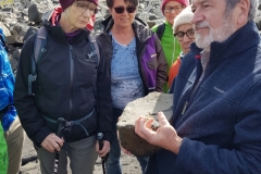 Geologist Hamish Campbell and tour group