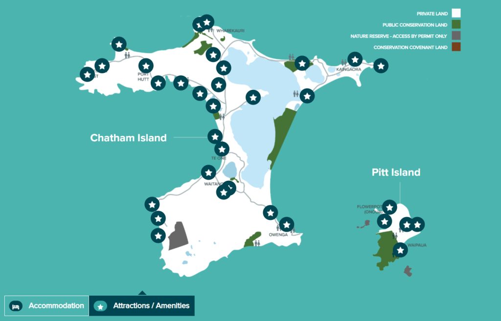 Map of Chatham Islands